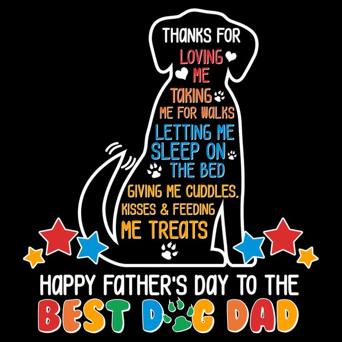 Happy Father's Dad To The Best Dog Dad Drawstring Bag