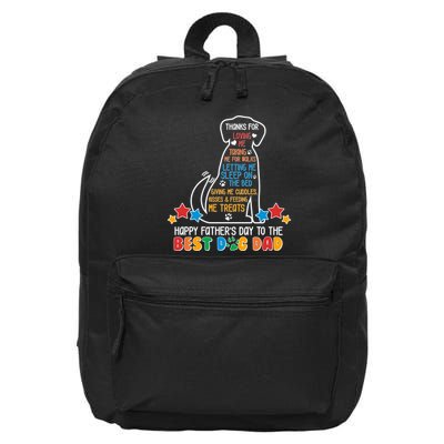 Happy Father's Dad To The Best Dog Dad 16 in Basic Backpack