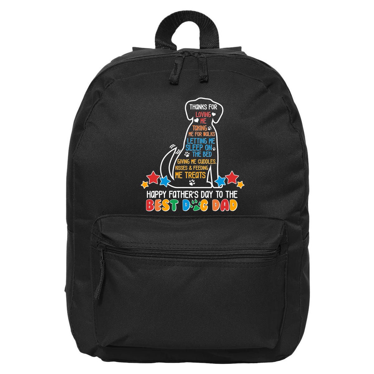 Happy Father's Dad To The Best Dog Dad 16 in Basic Backpack