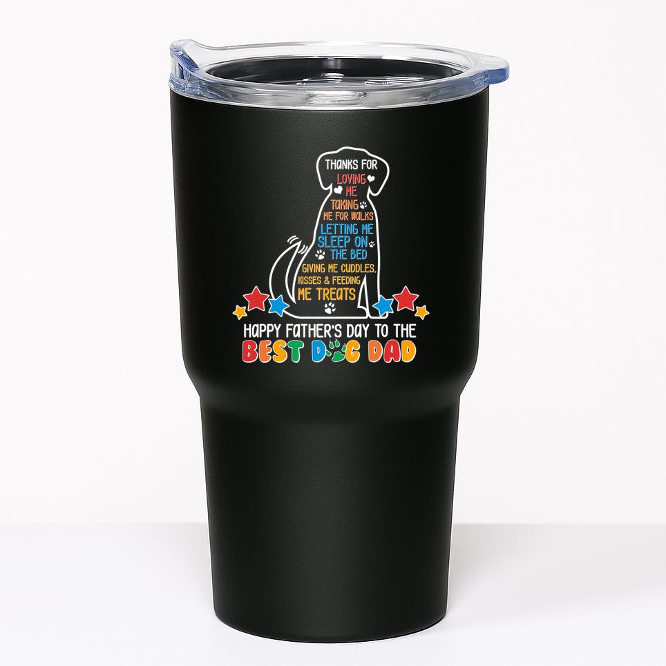 Happy Father's Dad To The Best Dog Dad Tumbler