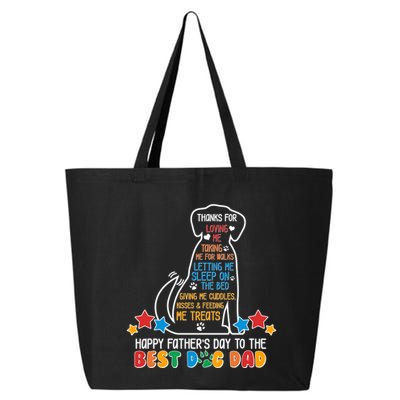 Happy Father's Dad To The Best Dog Dad 25L Jumbo Tote