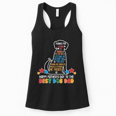 Happy Father's Dad To The Best Dog Dad Womens Tank Top