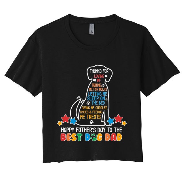 Happy Father's Dad To The Best Dog Dad Crop Top