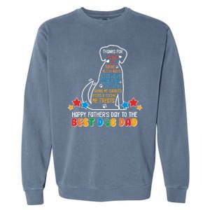 Happy Father's Dad To The Best Dog Dad Garment-Dyed Sweatshirt