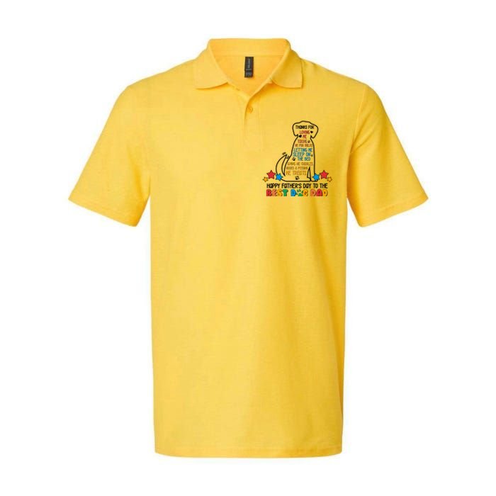 Happy Father's Dad To The Best Dog Dad Softstyle Adult Sport Polo