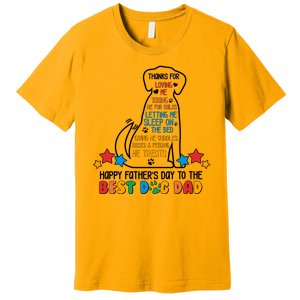 Happy Father's Dad To The Best Dog Dad Premium T-Shirt