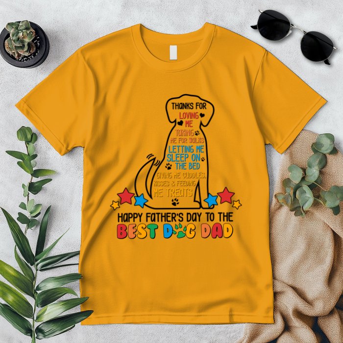 Happy Father's Dad To The Best Dog Dad Premium T-Shirt