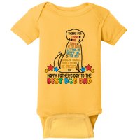 Happy Father's Dad To The Best Dog Dad Baby Bodysuit
