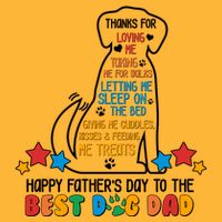 Happy Father's Dad To The Best Dog Dad Baby Bodysuit