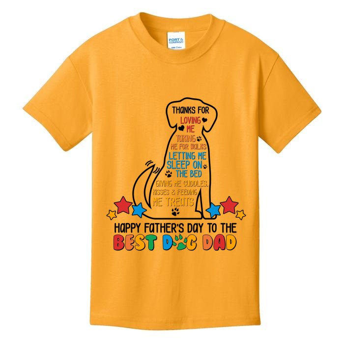 Happy Father's Dad To The Best Dog Dad Kids T-Shirt