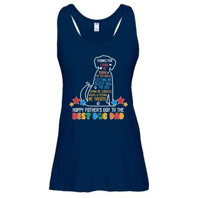 Happy Father's Dad To The Best Dog Dad Ladies Essential Flowy Tank