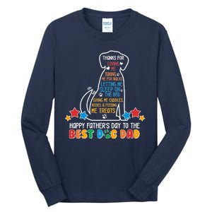 Happy Father's Dad To The Best Dog Dad Tall Long Sleeve T-Shirt