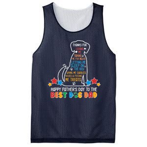 Happy Father's Dad To The Best Dog Dad Mesh Reversible Basketball Jersey Tank