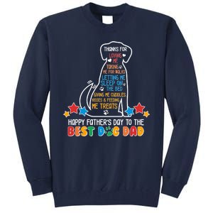 Happy Father's Dad To The Best Dog Dad Tall Sweatshirt