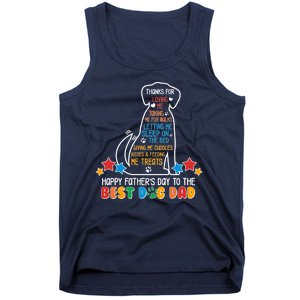 Happy Father's Dad To The Best Dog Dad Tank Top