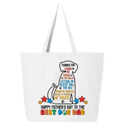 Happy Father's Dad To The Best Dog Dad 25L Jumbo Tote