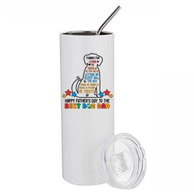 Happy Father's Dad To The Best Dog Dad Stainless Steel Tumbler