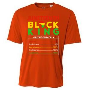 Happy FatherS Day Junenth Black King Nutrition Facts Cute Gift Cooling Performance Crew T-Shirt