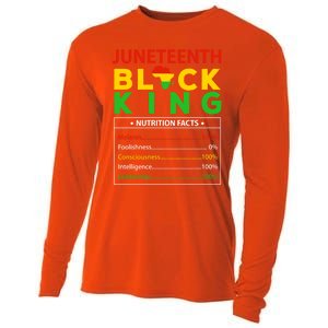 Happy FatherS Day Junenth Black King Nutrition Facts Cute Gift Cooling Performance Long Sleeve Crew