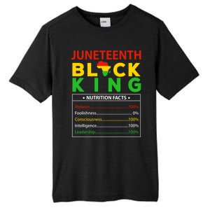 Happy FatherS Day Junenth Black King Nutrition Facts Cute Gift Tall Fusion ChromaSoft Performance T-Shirt