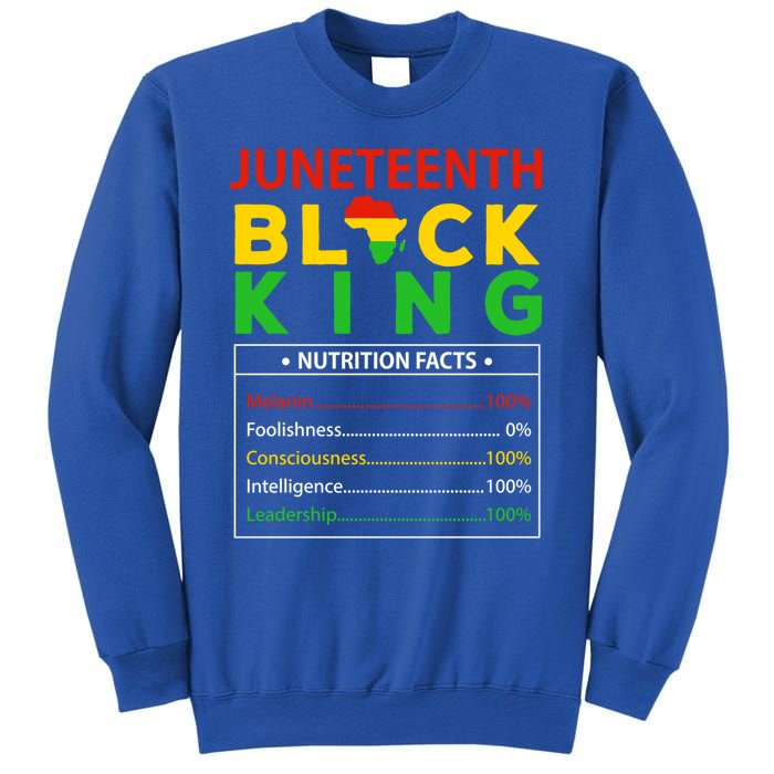 Happy FatherS Day Junenth Black King Nutrition Facts Cute Gift Sweatshirt