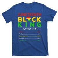 Happy FatherS Day Junenth Black King Nutrition Facts Cute Gift T-Shirt