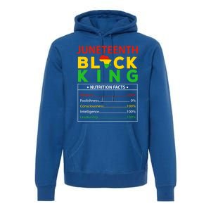 Happy FatherS Day Junenth Black King Nutrition Facts Cute Gift Premium Hoodie