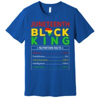 Happy FatherS Day Junenth Black King Nutrition Facts Cute Gift Premium T-Shirt