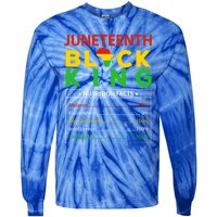 Happy FatherS Day Junenth Black King Nutrition Facts Cute Gift Tie-Dye Long Sleeve Shirt