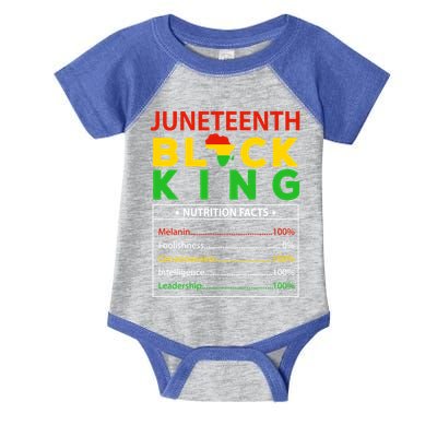 Happy FatherS Day Junenth Black King Nutrition Facts Cute Gift Infant Baby Jersey Bodysuit
