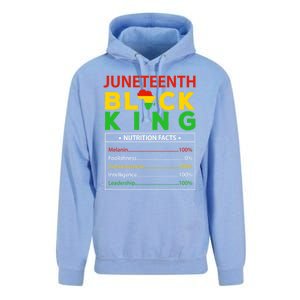 Happy FatherS Day Junenth Black King Nutrition Facts Cute Gift Unisex Surf Hoodie