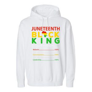 Happy FatherS Day Junenth Black King Nutrition Facts Cute Gift Garment-Dyed Fleece Hoodie