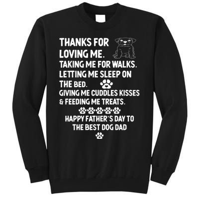 Happy FatherS Day Dog Dad Tall Sweatshirt