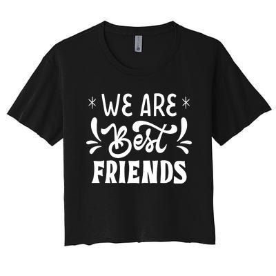 Happy Friendship Day Celebration Graphic Women's Crop Top Tee