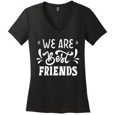 Happy Friendship Day Celebration Graphic Women's V-Neck T-Shirt