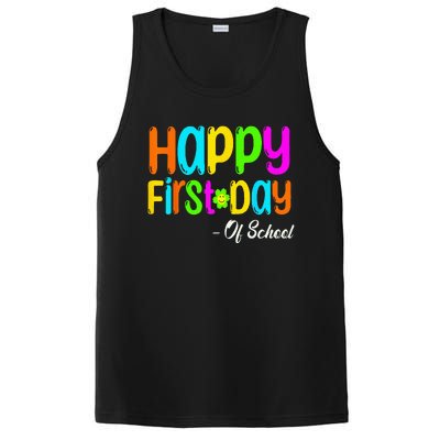 Happy First Day Of School Teacher Back To School Student PosiCharge Competitor Tank