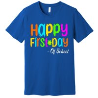 Happy First Day Of School Teacher Back To School Student Premium T-Shirt