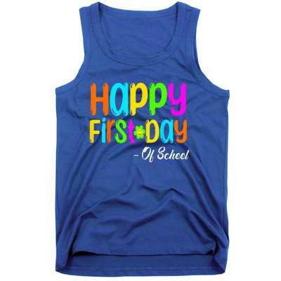 Happy First Day Of School Teacher Back To School Student Tank Top