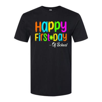 Happy First Day Of School Teacher Back To School Student Softstyle CVC T-Shirt