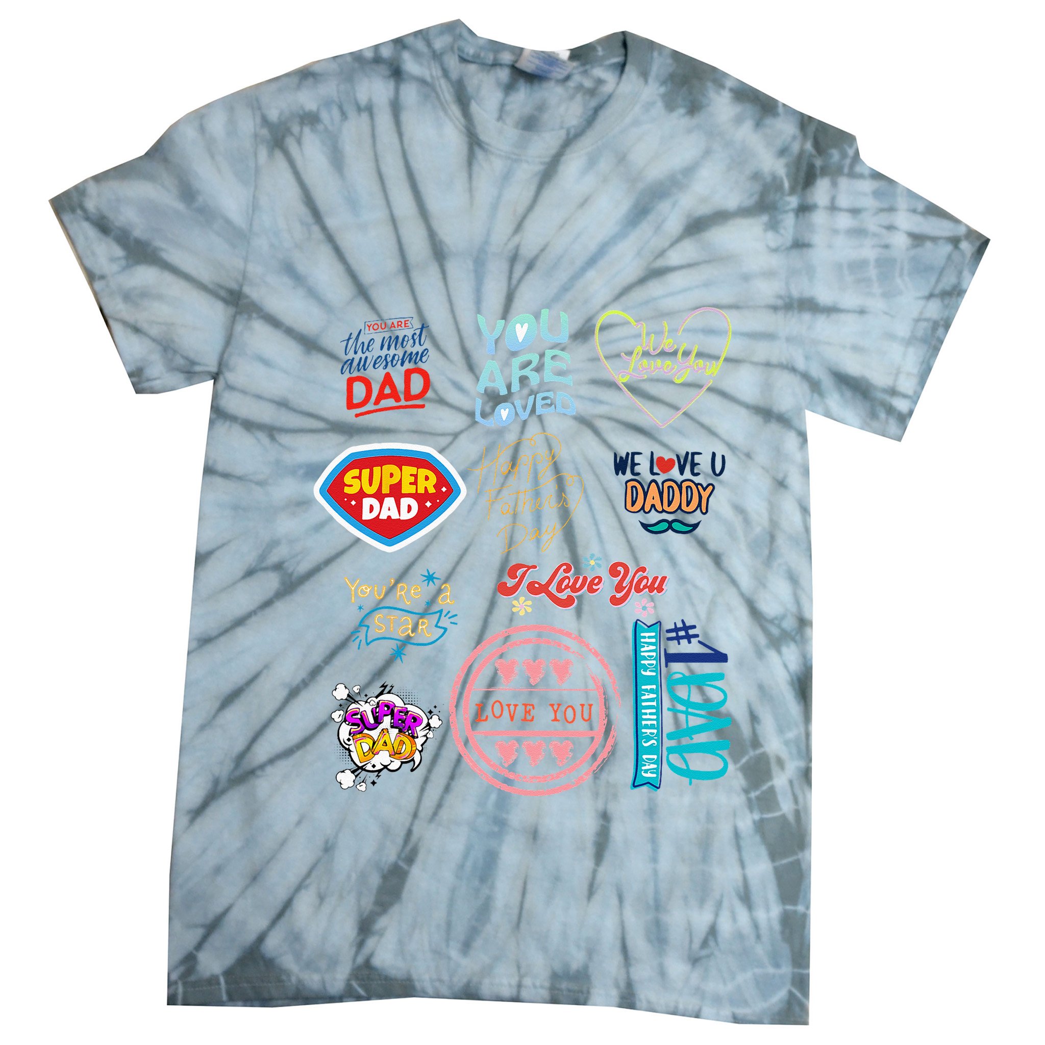 Happy Father's Day super dad cute husband or daddy gift  Tie-Dye T-Shirt