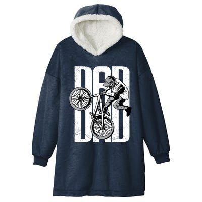 Happy FatherS Day Cycling Dad Mountain Biking Bmx Meaningful Gift Hooded Wearable Blanket