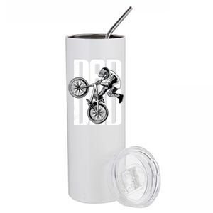 Happy FatherS Day Cycling Dad Mountain Biking Bmx Meaningful Gift Stainless Steel Tumbler