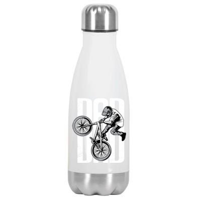 Happy FatherS Day Cycling Dad Mountain Biking Bmx Meaningful Gift Stainless Steel Insulated Water Bottle