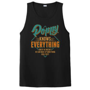 Happy Fathers Day Poppy Knows Everything PosiCharge Competitor Tank