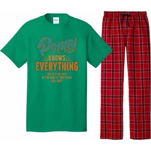 Happy Fathers Day Poppy Knows Everything Pajama Set