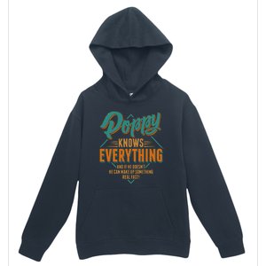 Happy Fathers Day Poppy Knows Everything Urban Pullover Hoodie