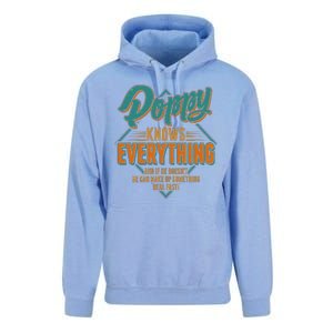 Happy Fathers Day Poppy Knows Everything Unisex Surf Hoodie