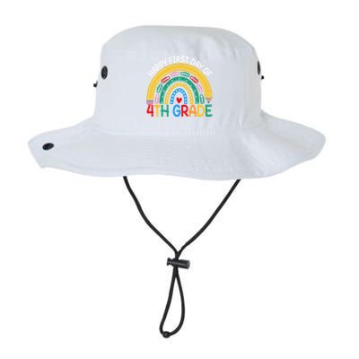 Happy First Day Of 4Th Grade Rainbow Team Fourth Grade Funny Gift Legacy Cool Fit Booney Bucket Hat