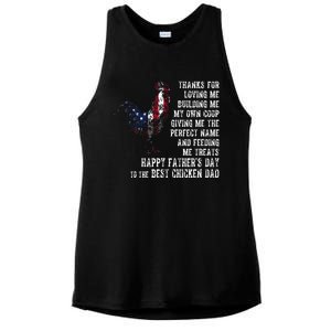 Happy FatherS Day To The Best Chicken Dad Ladies PosiCharge Tri-Blend Wicking Tank