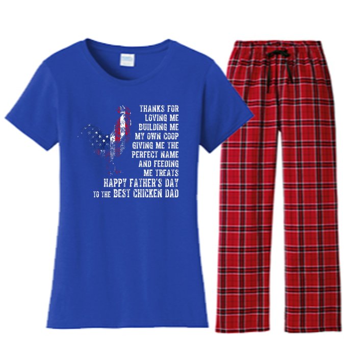 Happy FatherS Day To The Best Chicken Dad Women's Flannel Pajama Set